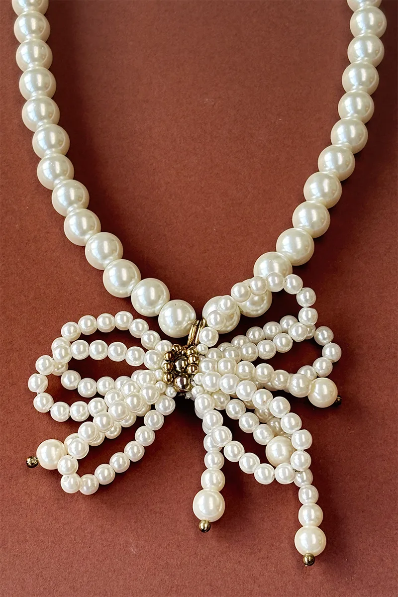 Pl X Ri - Bow Of Pearls — Pearl Necklace product view 4