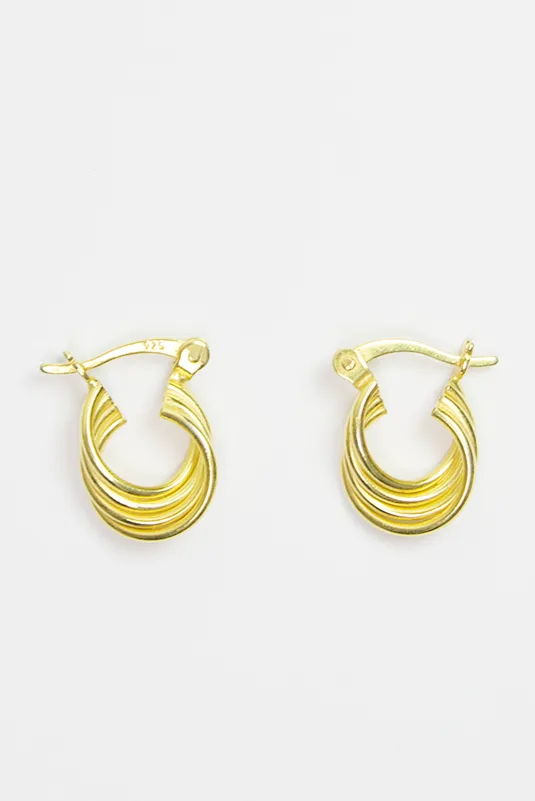 Adina — Gold hoop earrings product view 1