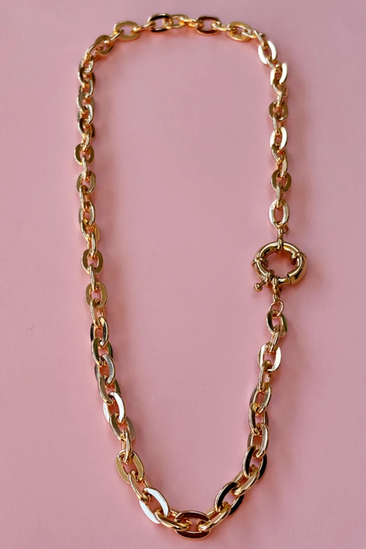 Golden Hour - Chunky — Gold chain bracelet product view 5