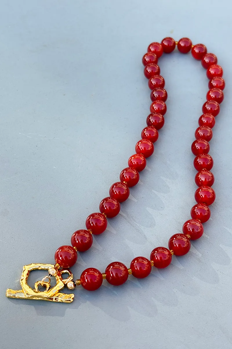 Fisher - Carnelian — Beaded Necklace product view 4