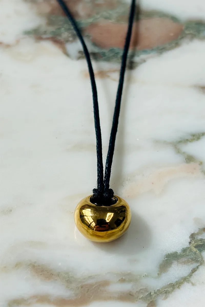 Mini Drop Of Gold — Cord Necklace product view 2