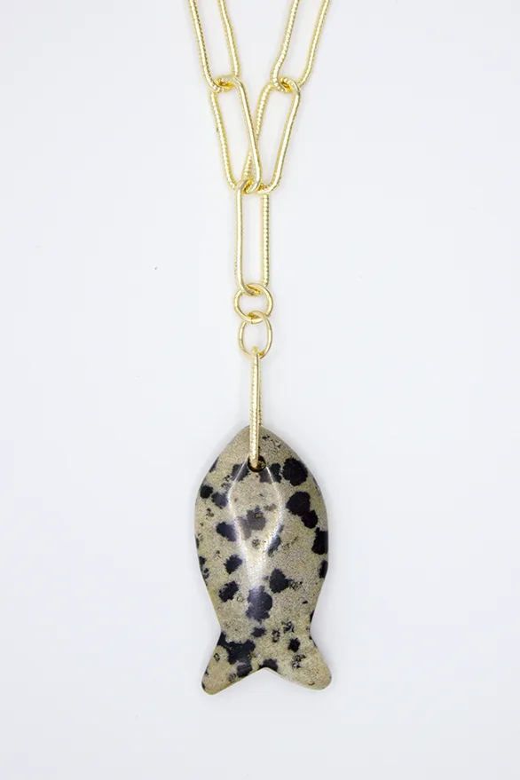 Poisson - Dalmation — Gold Necklace Chain product view 2