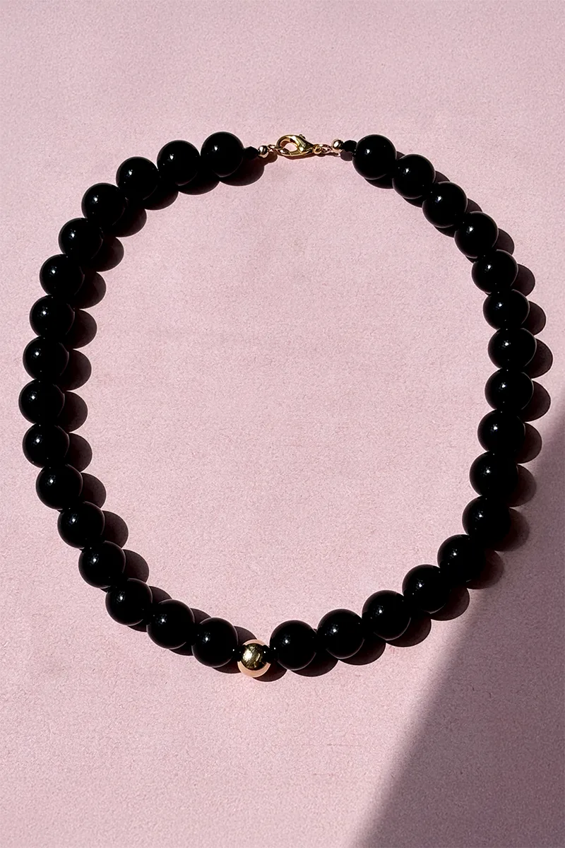 Harper - Black — Beaded Necklace product view 1