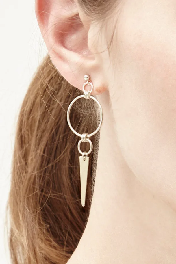 Hanley — Gold Earrings Stud Drop product view 3