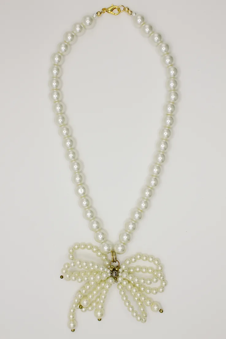 Pl X Ri - Bow Of Pearls — Pearl Necklace product view 3