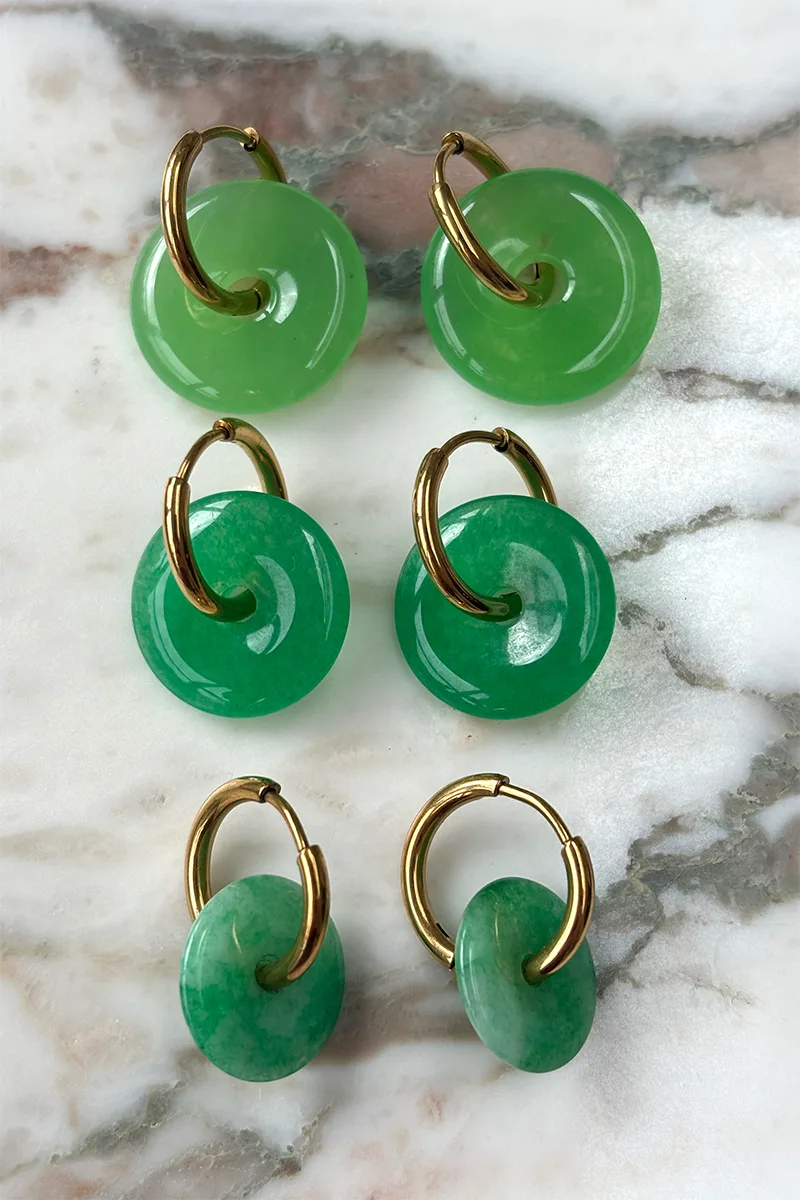 Kendra — Gold hoop earrings product view 2