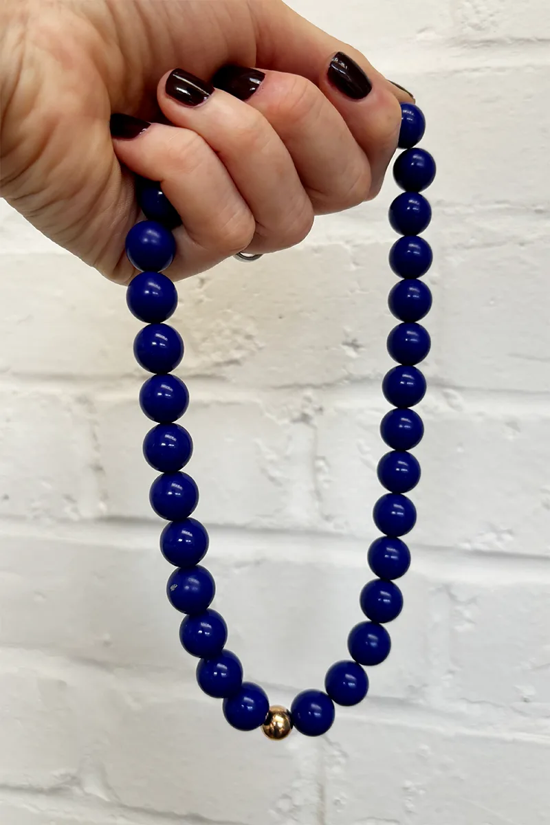 Harper - Blue — Beaded Necklace product view 4