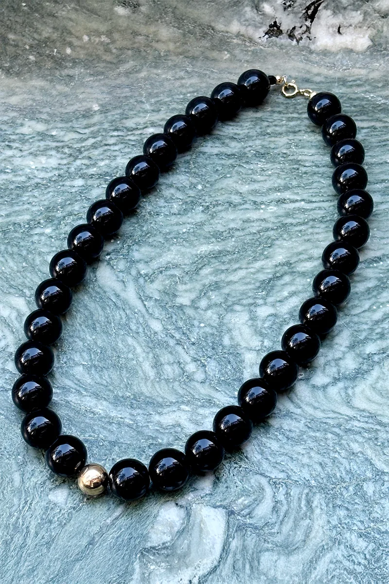 Harper - Black — Beaded Necklace product view 2