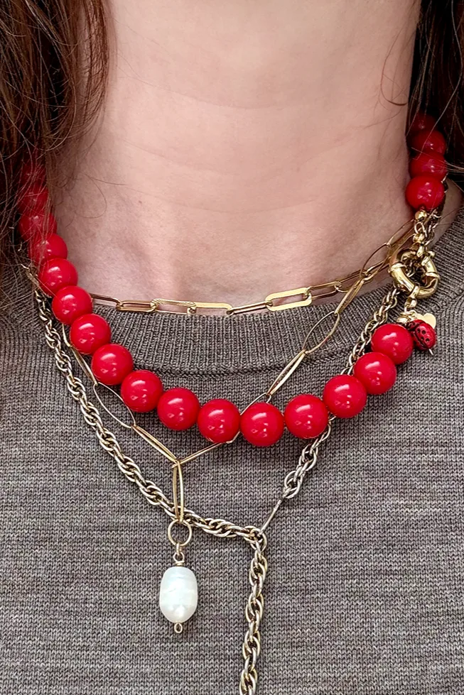 Ladybird In Love — Beaded Necklace product view 1