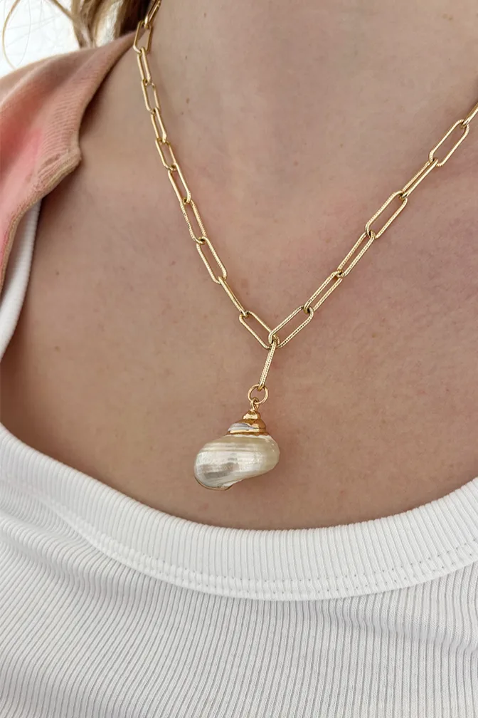 Hear The Sea — Gold Necklace Chain product view 3