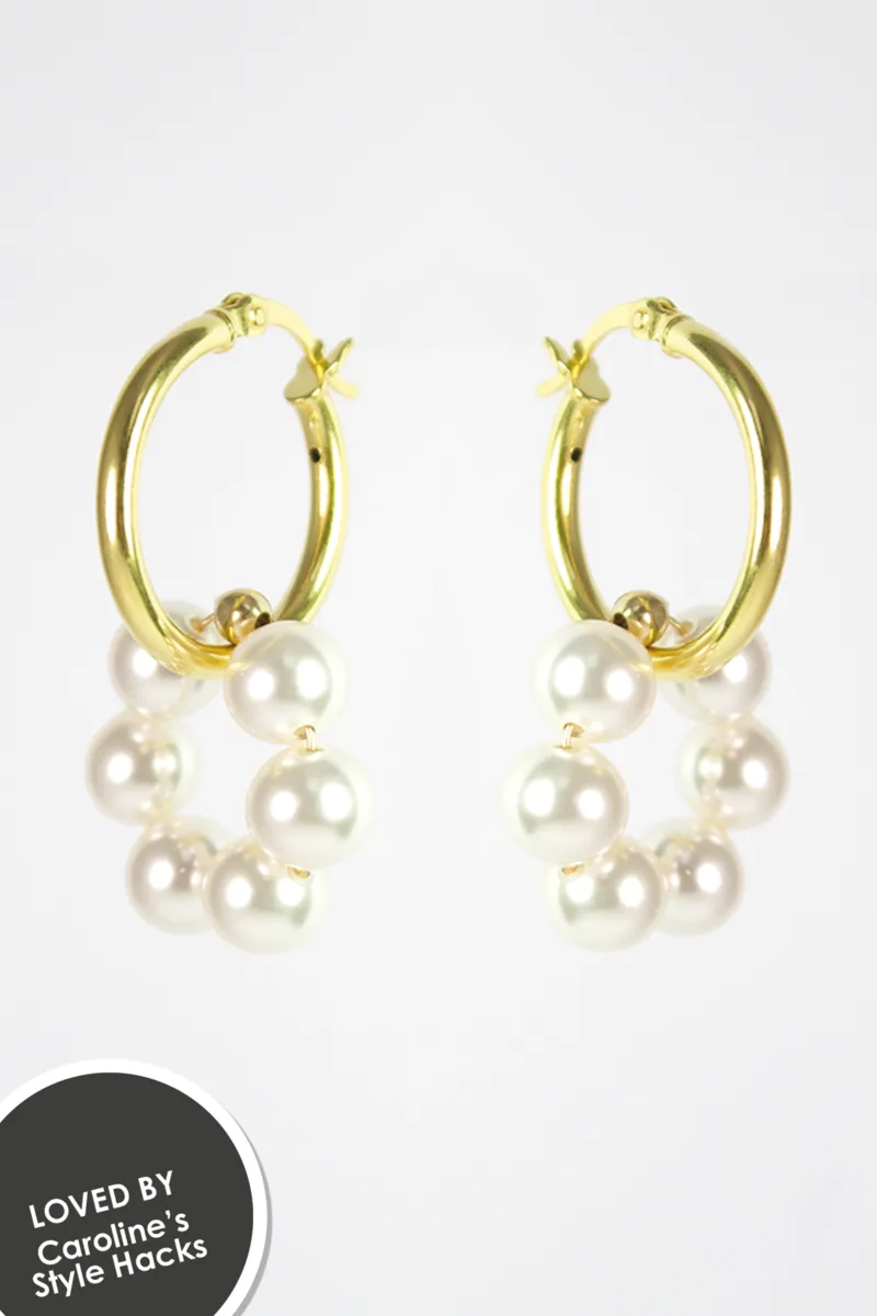 Caro — Gold hoop earrings product view 3