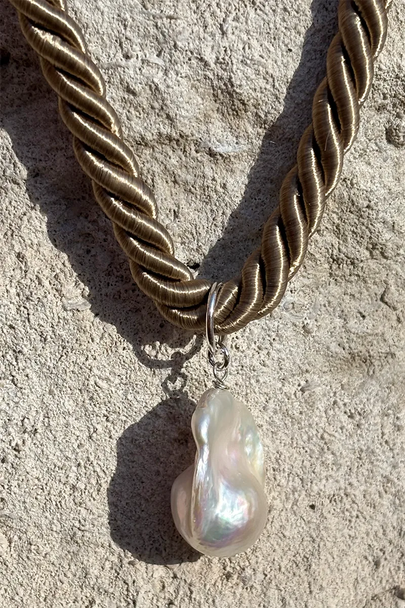 Pl X Ri - Cord With Pearl — Cord Necklace product view 1
