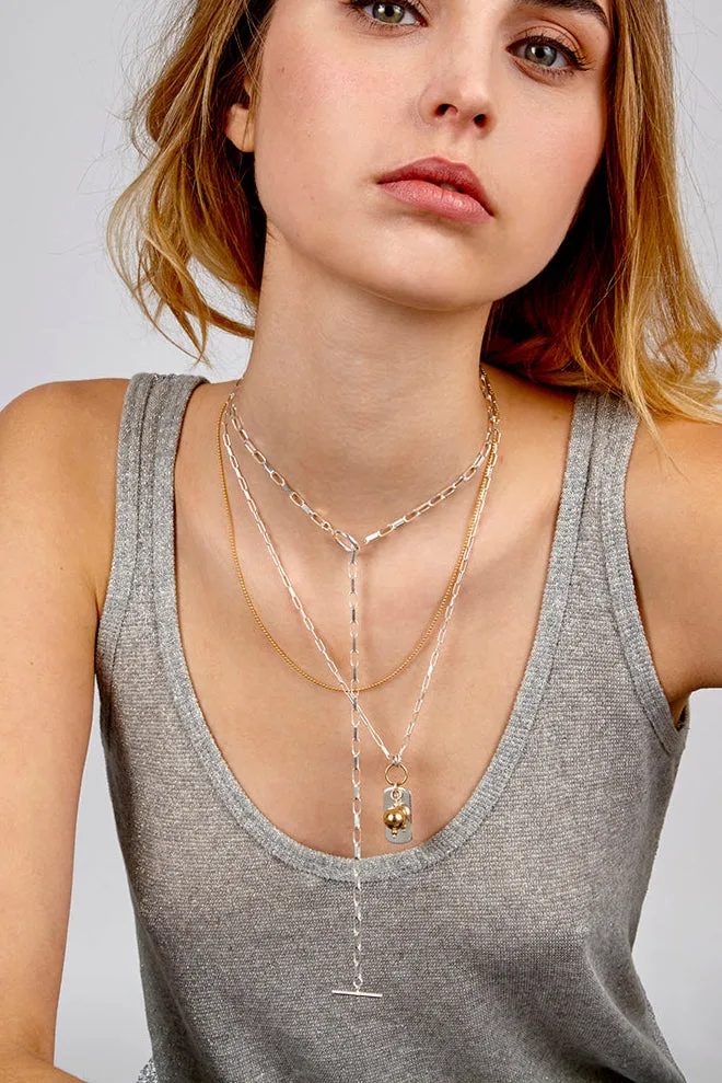 Gabe — Silver Chain Necklace product view 3