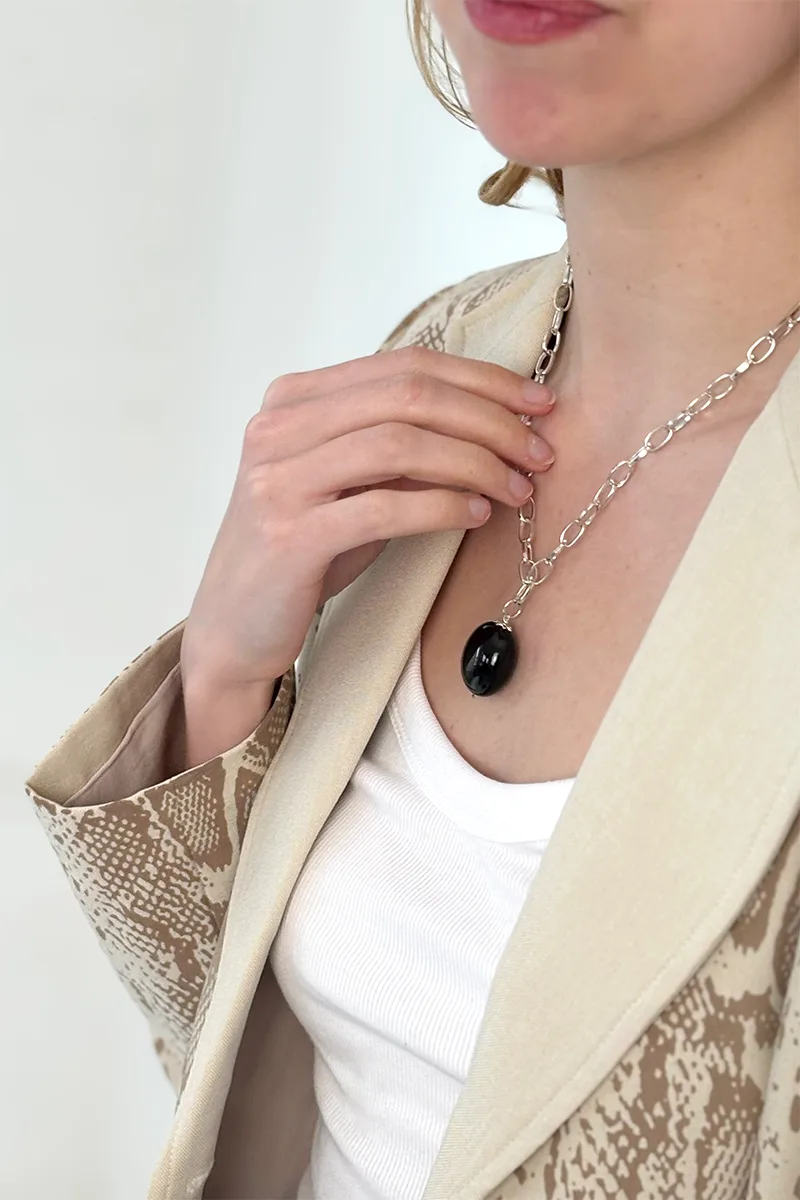 Marianne — Silver Chain Necklace product view 3