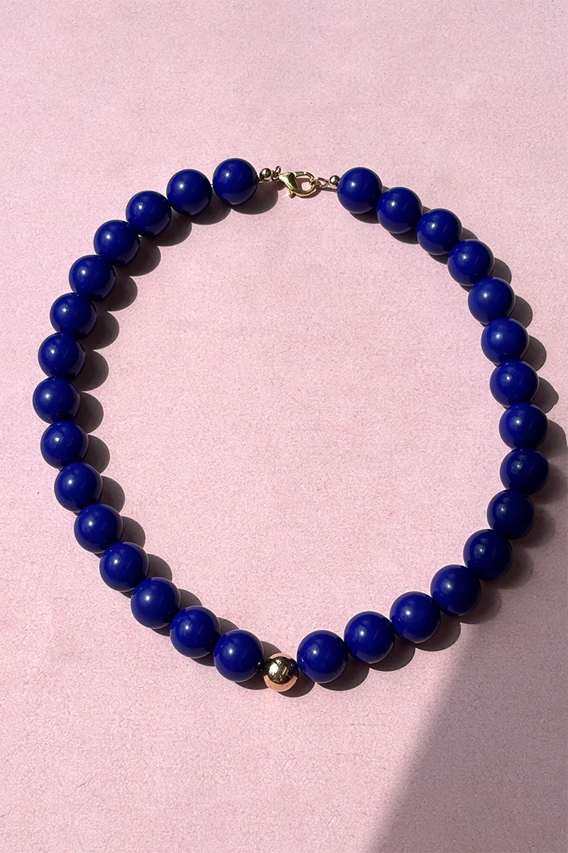 Harper - Blue — Beaded Necklace product view 1