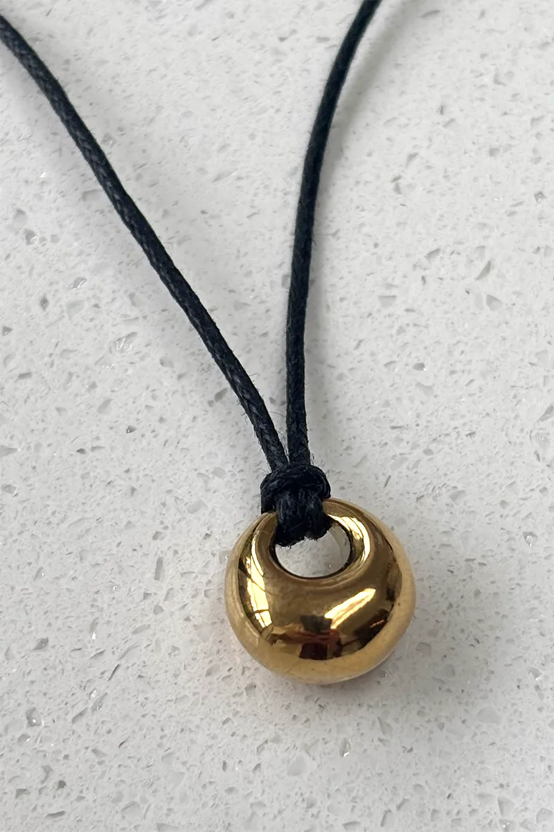 Mini Drop Of Gold — Cord Necklace product view 1