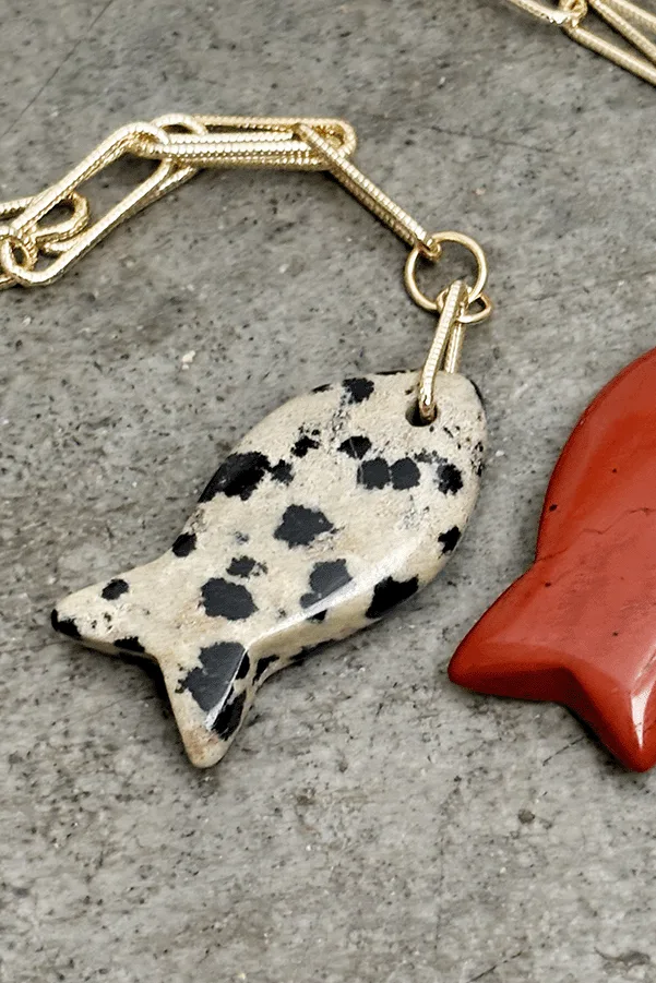 Poisson - Dalmation — Gold Necklace Chain product view 1