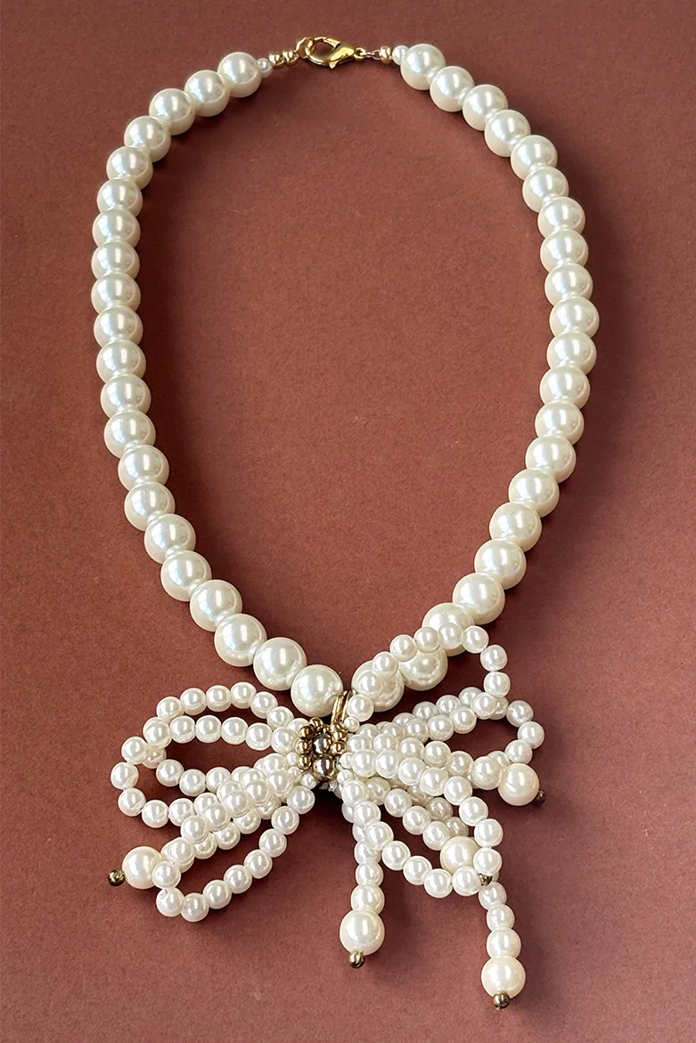 Pl X Ri - Bow Of Pearls — Pearl Necklace product view 1
