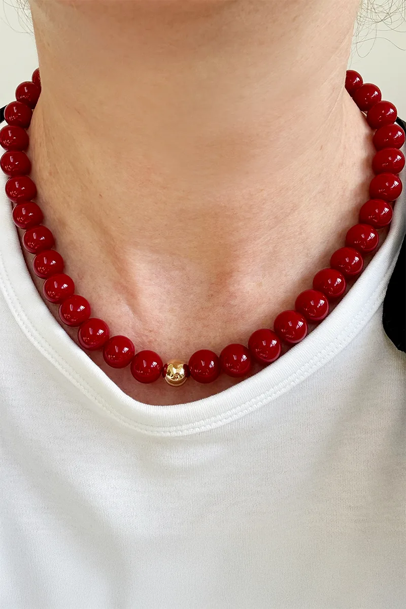 Harper - Red — Beaded Necklace product view 6