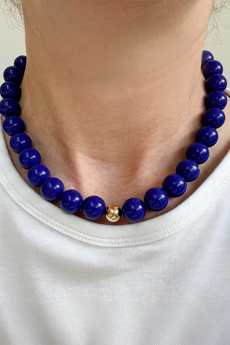 Harper - Blue — Beaded Necklace product view 6