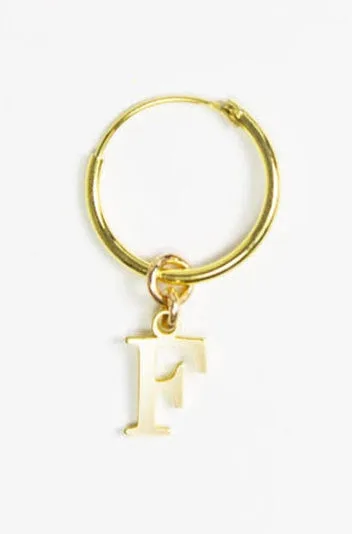 Say My Name Hoop - Gold — Gold earrings product view 2