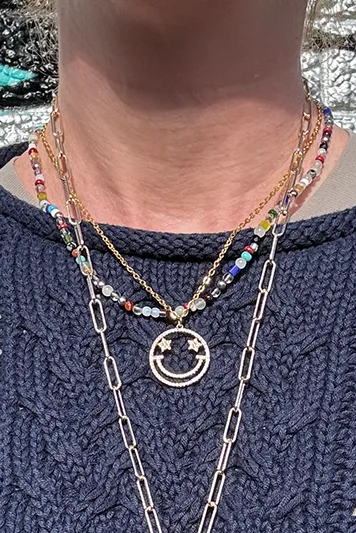 Starry Smiles — Gold Necklace Chain product view 4