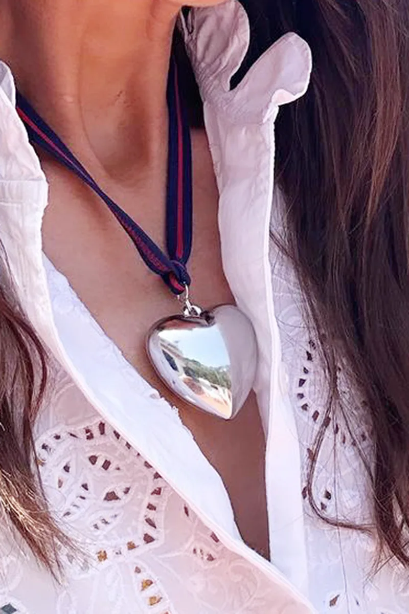 Carolines Style Heart Silver — Cord Necklace product view 2