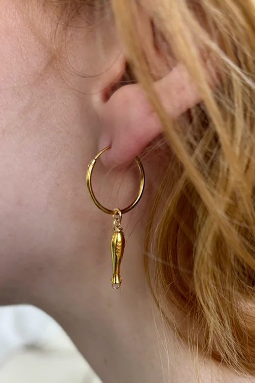 Catch Of The Day — Gold hoop earrings product view 1