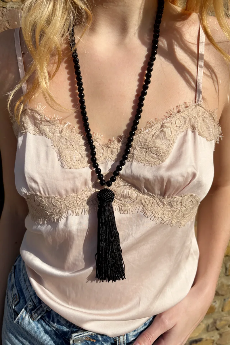 Alder - Black — Beaded Necklace product view 1