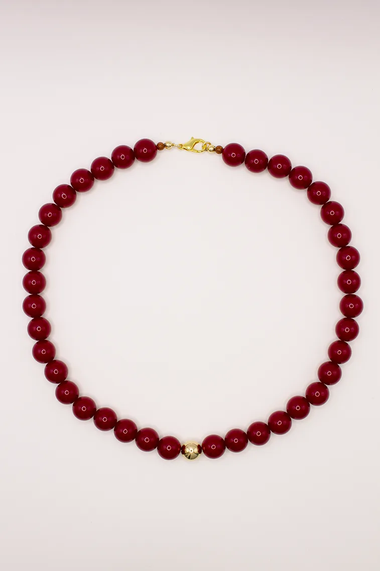Harper - Red — Beaded Necklace product view 5
